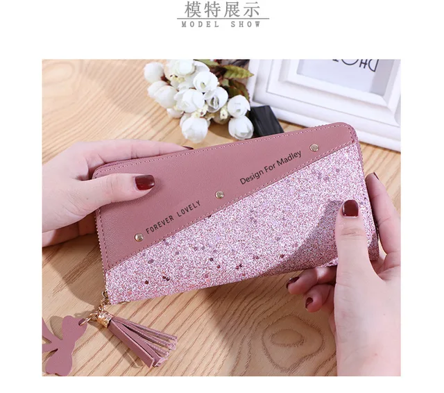 Blooming Fire Rose Long Wallet PU Leather Purse Card Holder Clutch Coin  Purse for Unisex
