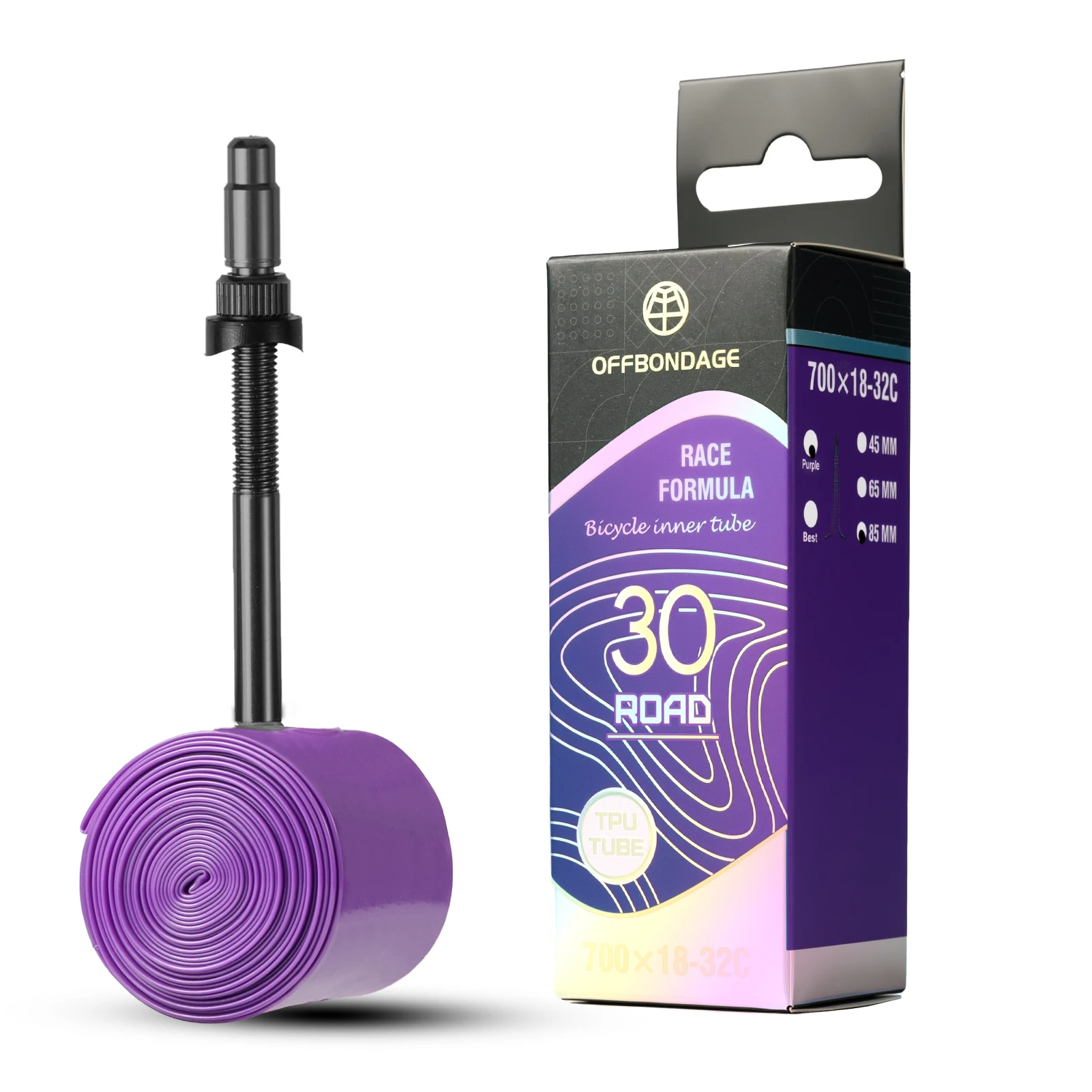 OFFBONDAGE Ultralight TPU Bike Inner Tube with French Valve