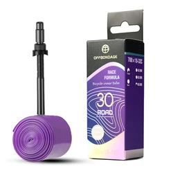 OFFBONDAGE Ultralight TPU Bike Inner Tube with French Valve - 45MM (Black)