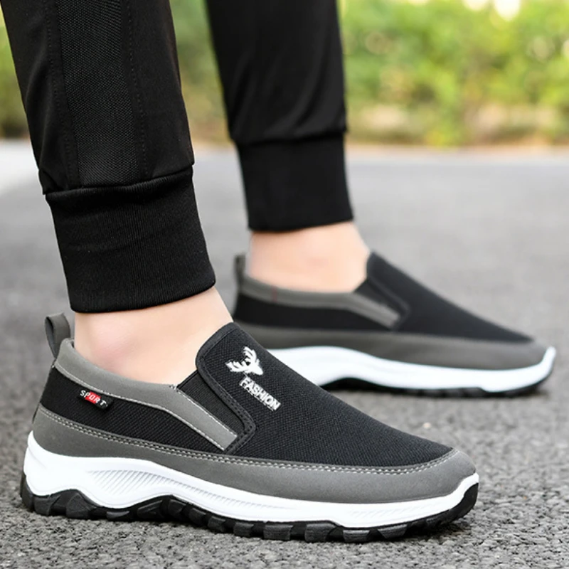 Breathable men's vulcanized shoes, summer mesh breathable hiking shoes, comfortable travel shoes suitable for outdoor activities 2