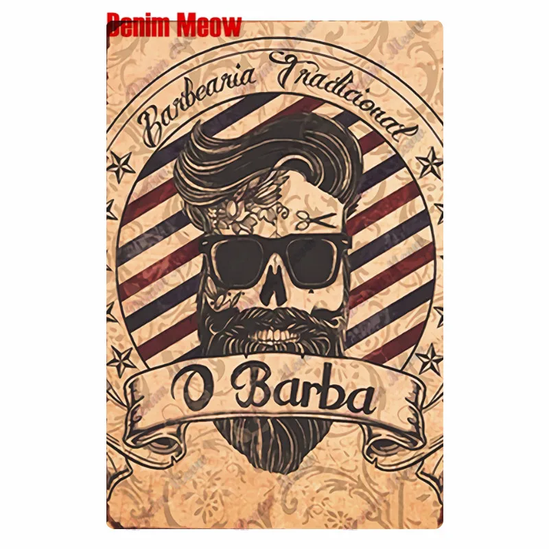 Insegna In Metallo Vintage Per Barbiere – Poster Da Parete 20x30 Cm, Decorazione Per Bar E Garage