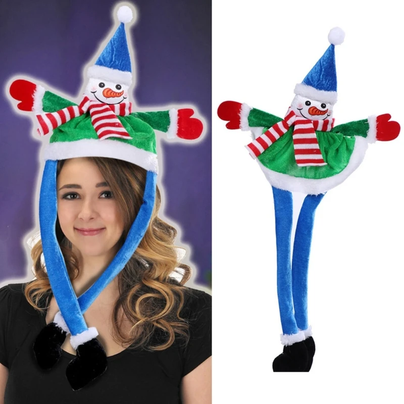 

Novelty Christmas Hat Moveable Holiday Costume Party Hat for Adults Children Lovely Santa Hat Holiday Party Dropshipping