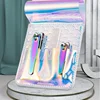 3/5pcs New Stainless Steel Nail Clipper Beauty Set  Gradient Mermaid Handle Large With File Nail Clipper Nail Tools 1