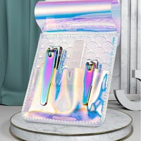 3/5pcs New Stainless Steel Nail Clipper Beauty Set  Gradient Mermaid Handle Large With File Nail Clipper Nail Tools 1