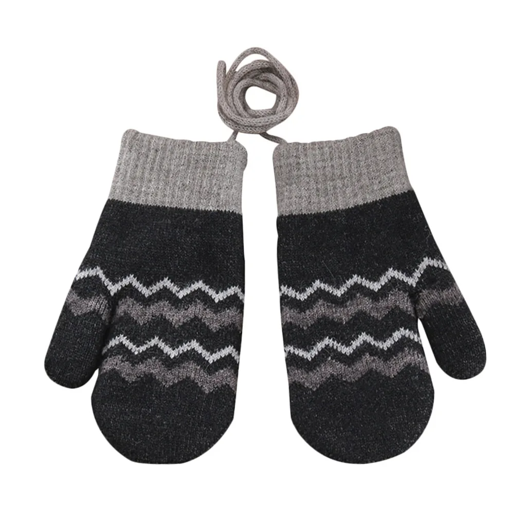Acrylic Fiber Kids Winter Gloves Warm Thick Cute