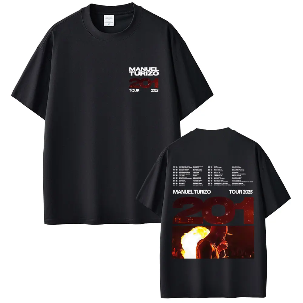 Manuel Turizo 201 Tour 2025 T-shirt Men Women Clothing Hip Hop