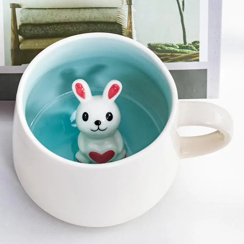 Cute Frog Coffee Mug, Ceramic Mug With 3d Animal