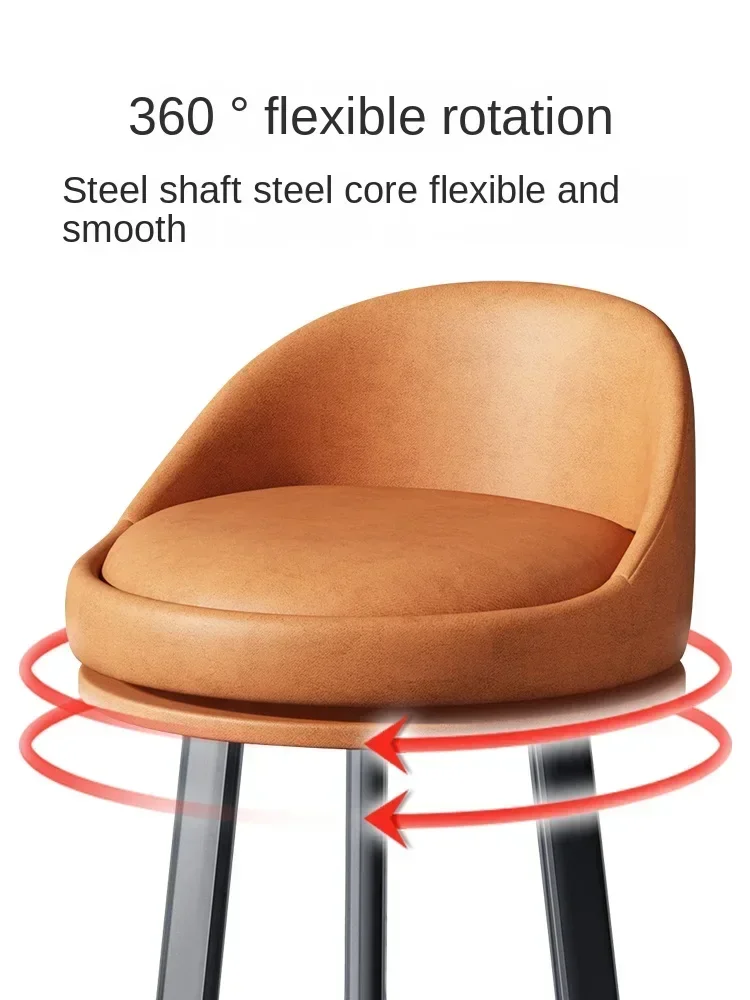 Modern Minimalist Bar Stools Light Luxury Swivel Chairs Backrest Lifting Counter Chair Household Bar Stool