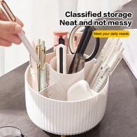 5 Slots 360°Rotating Makeup Brush Organizer Holder Multi-Functional Desktop Lipstick Cosmetic Storage Box For Vanity Bathroom 2