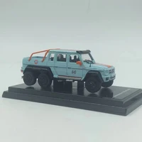 Die-cast 1:64 Scale Benz G63 Gulf Oil Painting Simulation Alloy Static Car Model Fan Collection Home Decoration Metal Ornaments