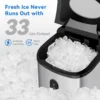 Countertop Ice Maker with Soft Chewable Ice, Portable Ice Maker with Self-Cleaning, 33Lbs/24Hrs, One-Key Operation 2