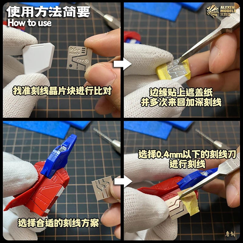 1/100 MG Mecha Detail Modification Tool Basic Auxiliary Pre-set Cutting Scheme Scribering 36 IN 1 model tools