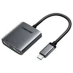 Lemorele Dual 4K HDMI USB-C Hub & Docking Station (White)