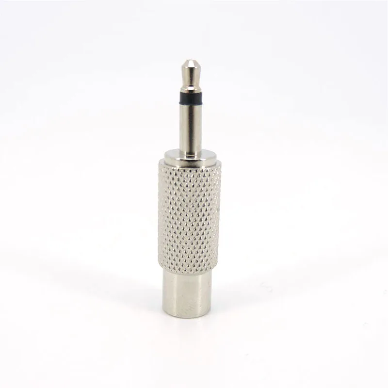 1 Pz Metallo 3.5Mm Jack Converter 3.5 Maschio Mono Spina A Rca Femmina Connettore Audio A Av Femmina Computer Audio A