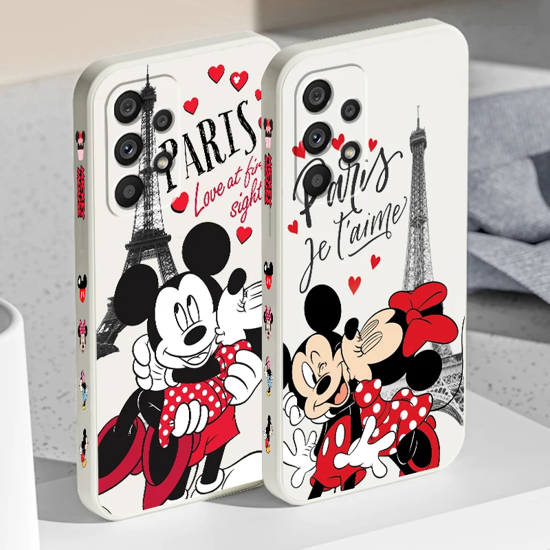 Disney London Minnie Mickey Liquid Corda Sinistra Per Samsung A53 A52 S A33 A32 A51 A71 A21S A13 A73 A50 A72 A23 A12 5G Soft