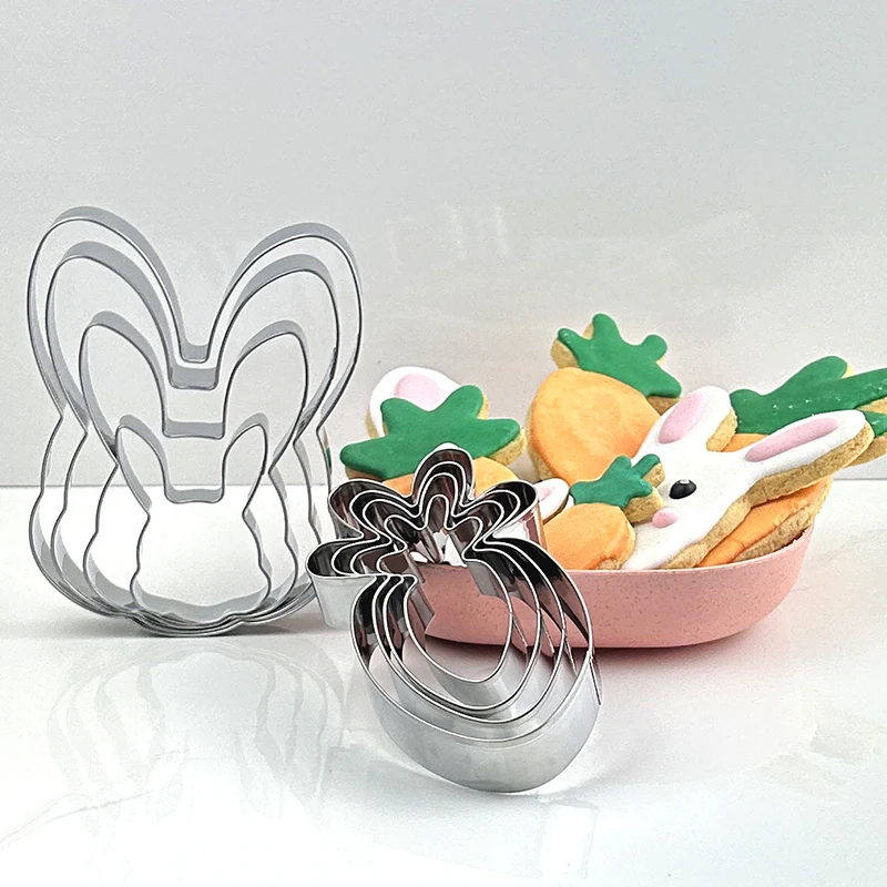 Set Di 10 Stampi Per Biscotti Pasquali In Plastica 3D Per