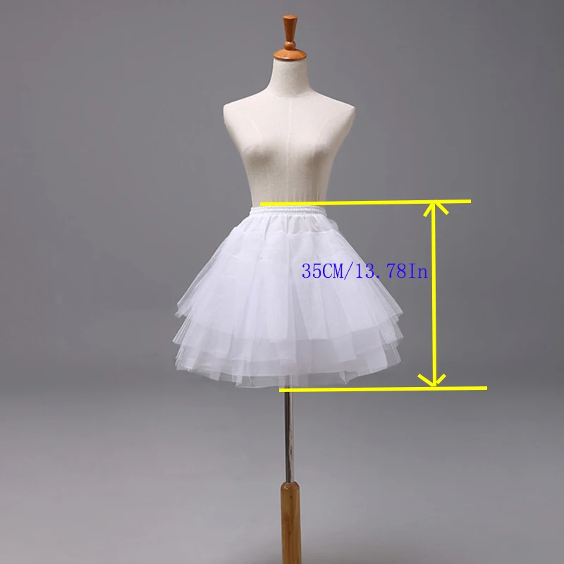 Lolita Petticoat Three Layer Lolita Short Kids Girls Petticoat Underskirt For Ball Gown Wedding Dress Mariage Underwear Crinoline