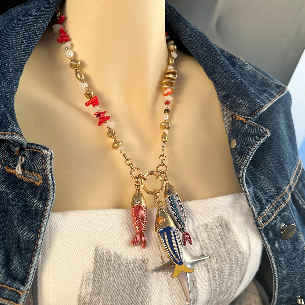 collana Boho Collane for Donna Collana di Perline Ciondolo