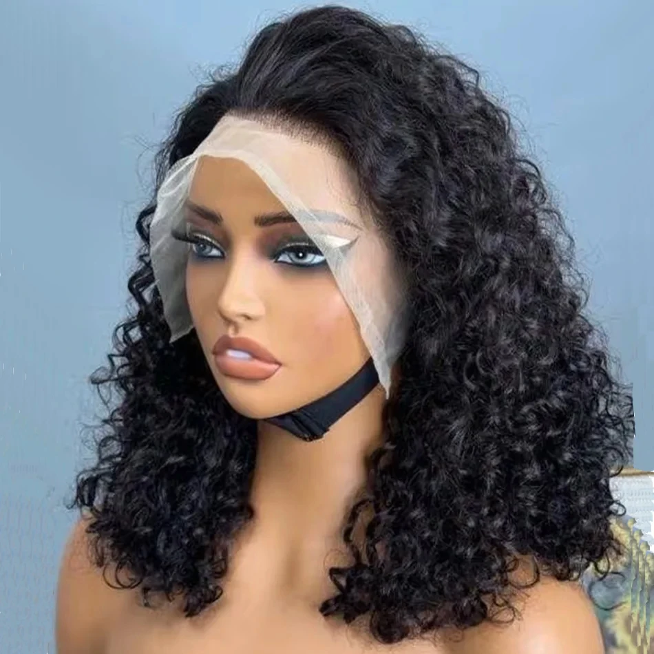 Perruques Bob Courtes Bouclées Densité 230% Cheveux Humains Ondulés Profonds Perruques Bob Vietnamiennes Perruque Frontale en Dentelle 13×4 Perruque Cheveux Humains Bouclés Profonds avec Dentelle HD 13×6 Perruque Bob Courte Bouclée Effet Mouillé Sans Colle avec Fermeture en Dentelle 5×5 14 16 Pouces