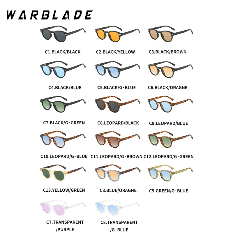 Simple Vintage Round Sunglasses Women Men 2025 Luxury Brand Design Retro Rivet Yellow Blue Lens Square Sun Glasses Female UV400 6