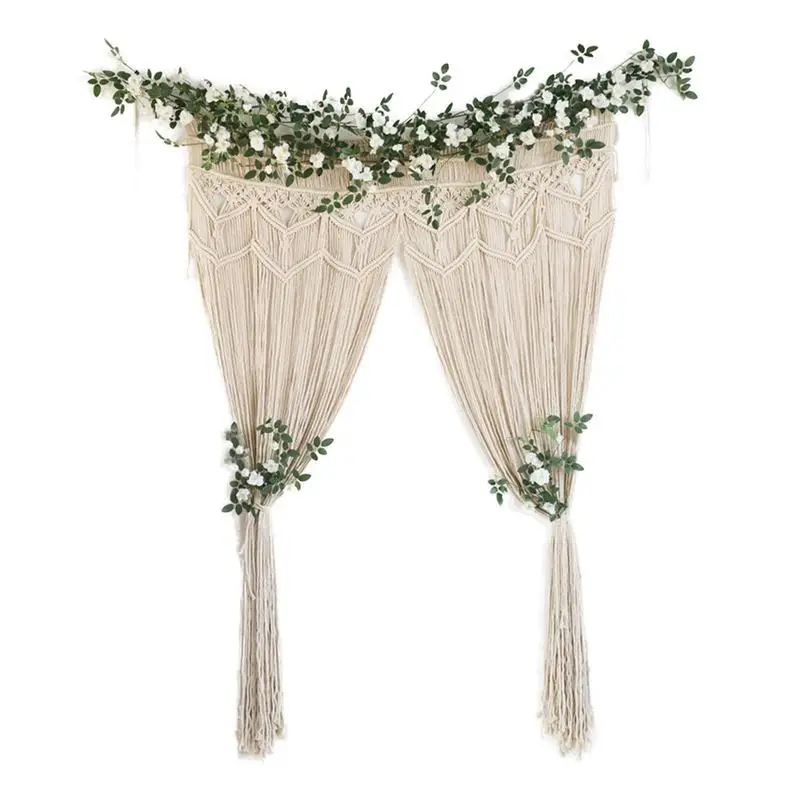 

Macrame Curtains For Windows Handwoven Macrame Curtain Window Panels Handmade Boho Curtains Macrame Curtain Wall Hanging For