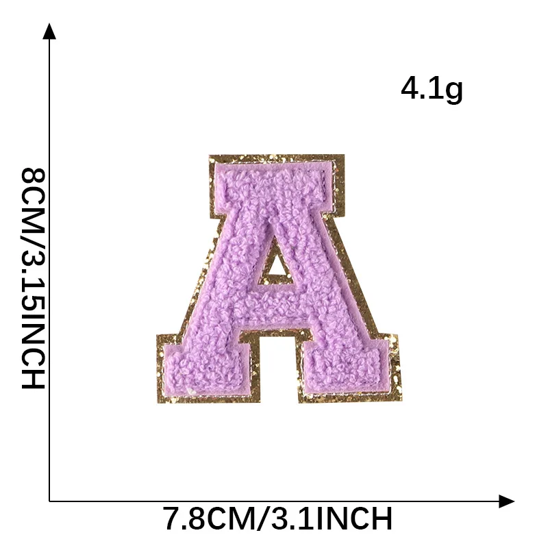 5pcs 5.5CM Pink Chenille Letter Patches Iron on Towel Embroidered Felt  Alphabet Glitter Sequin Heat Adhesive ABC DEF DIY Name - AliExpress