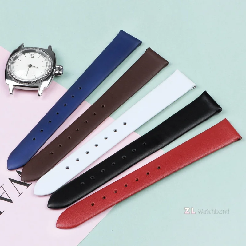 Elegant Retro Genuine Leather Watch Strap - Women's Small Size Variety