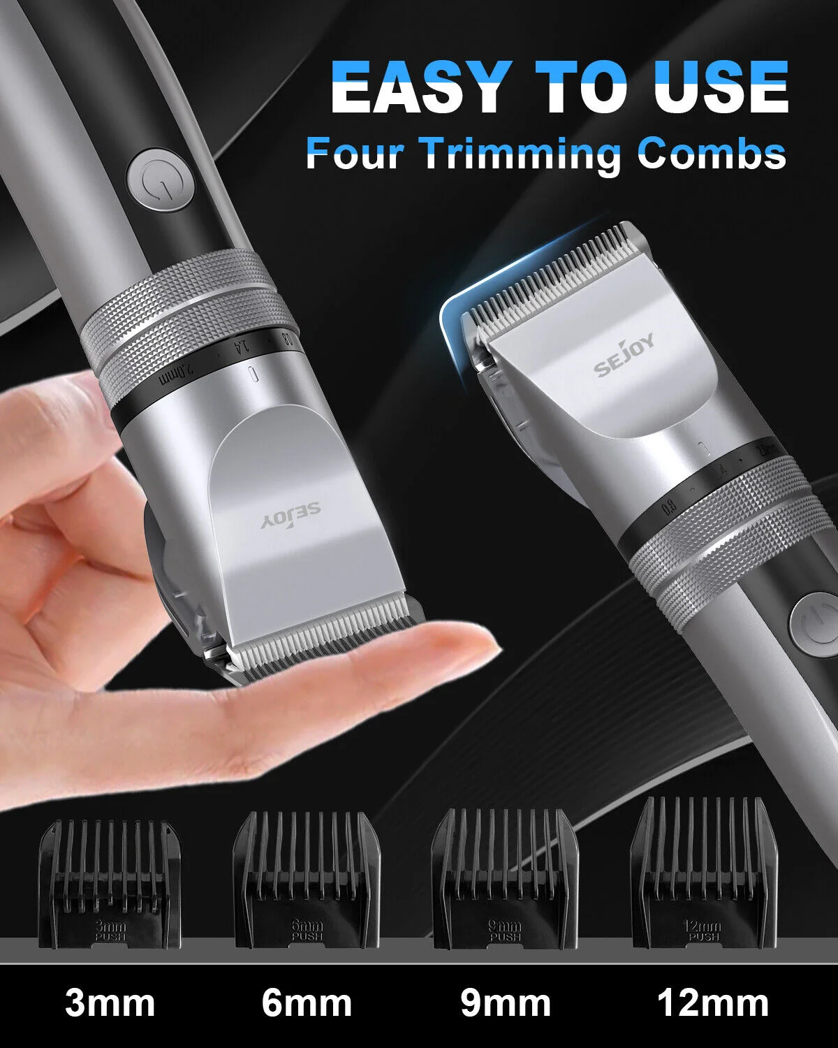 SEJOY Professional Trimmer Hair Clippers Cutting Beard Cordless Shaving Machine 4