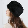 Winter Women Faux Fur Hats Fluffy Plush Wrap Cap Outdoor Casual Earwarmer Ski Hats Ladies Gift Luxury Thick Furry Decoration Hat 4