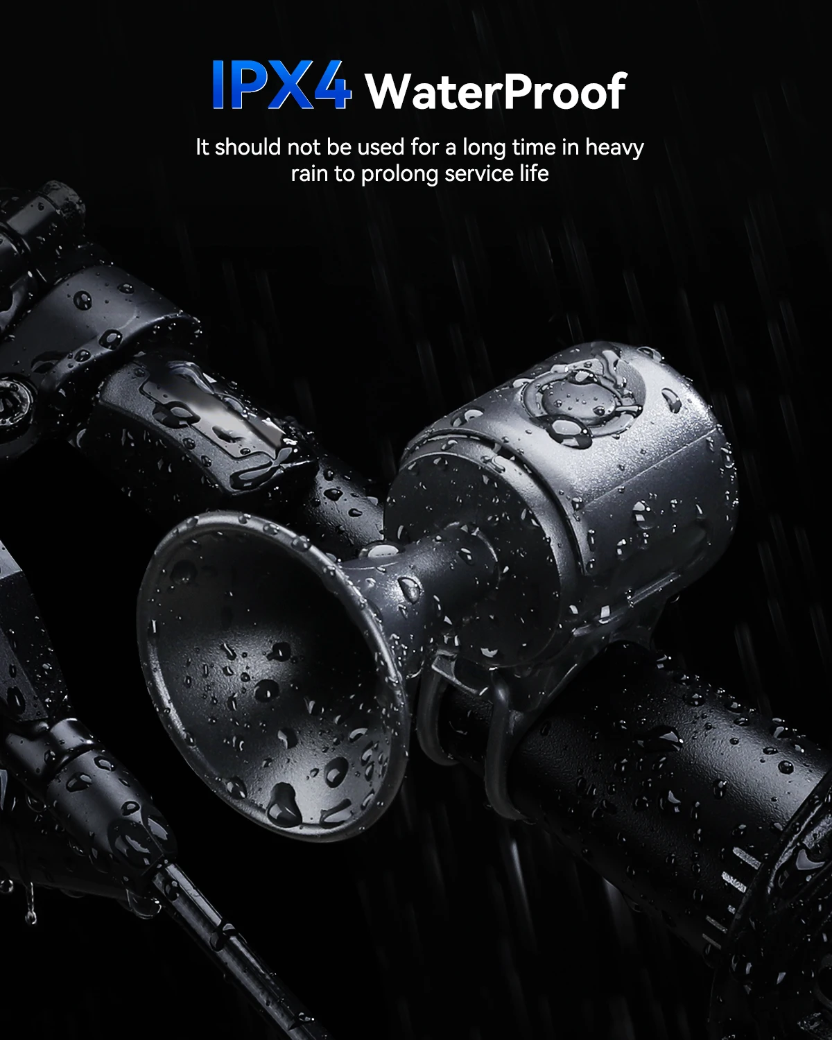 Description Picture 4 of item120dB Bike Horn Electric Bicycle Bell ‎Handlebar Mount Waterproof Bicycle Accessories for Adults Kids Mountain Bike/Scooter