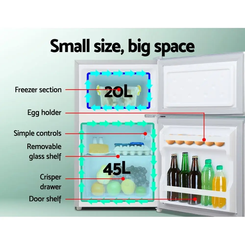 65L Portable Fridge Freezer with Bar 12V 24V 240V for Camping & Caravan