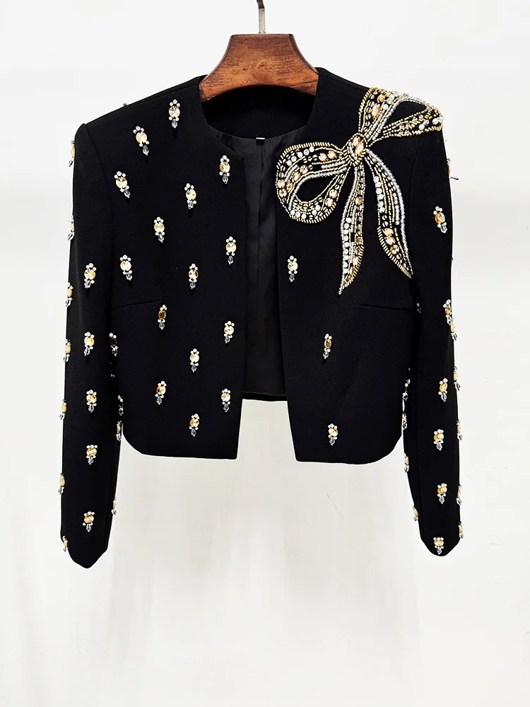 فستان ماكسي مطرز + جاكيت نسائي