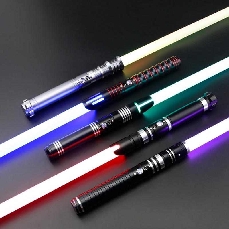 

NEW RGB Lightsaber Metal Handle Heavy Force Weapon Luke Skywalker Laser Sword Foc Lock Up Smooth Swing Saber Glow Toys