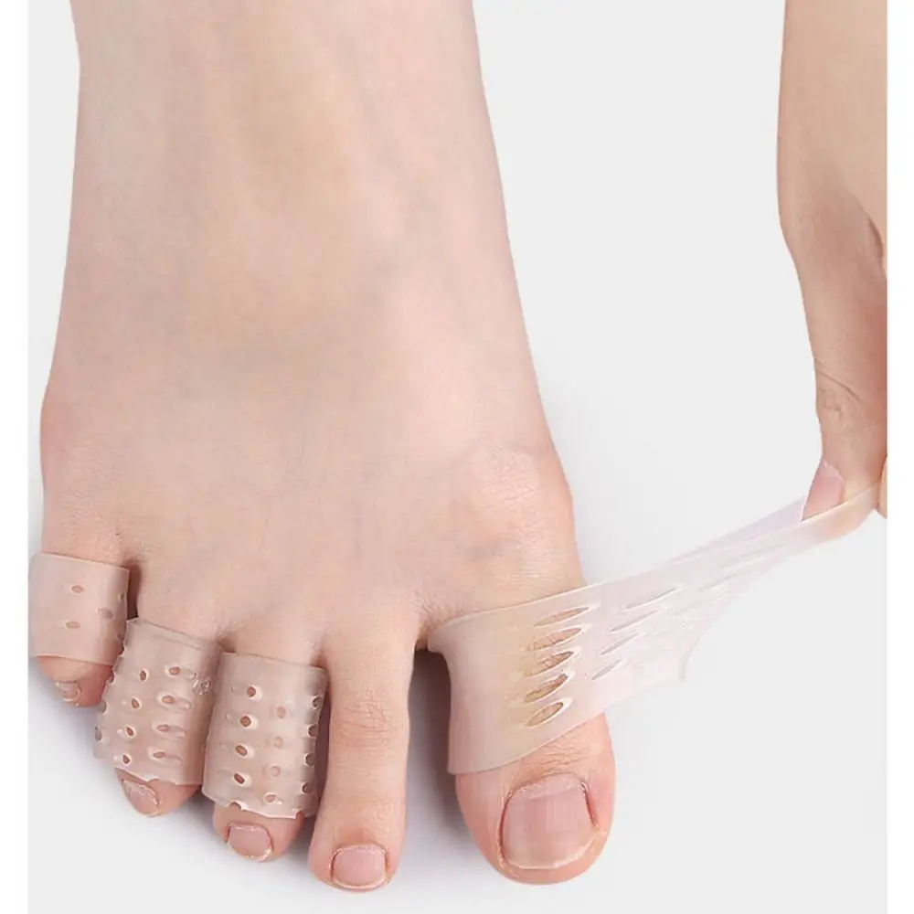 New Silicone Finger Toe Caps Anti-Friction Clear Toe Separator Breathable Prevents Blisters Toe Protector Cover