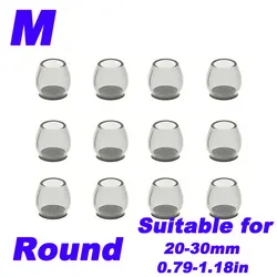 Chair Leg Floor Protectors with Silicone Felt Pads - Scratch - Proof, Noise - Free, and Easy Glide Furniture Sliders - 24PCS (Black - M - R)