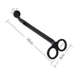 Premium Stainless Steel Candle Wick Trimmer and DIY Candle Making Tool Set (Black)