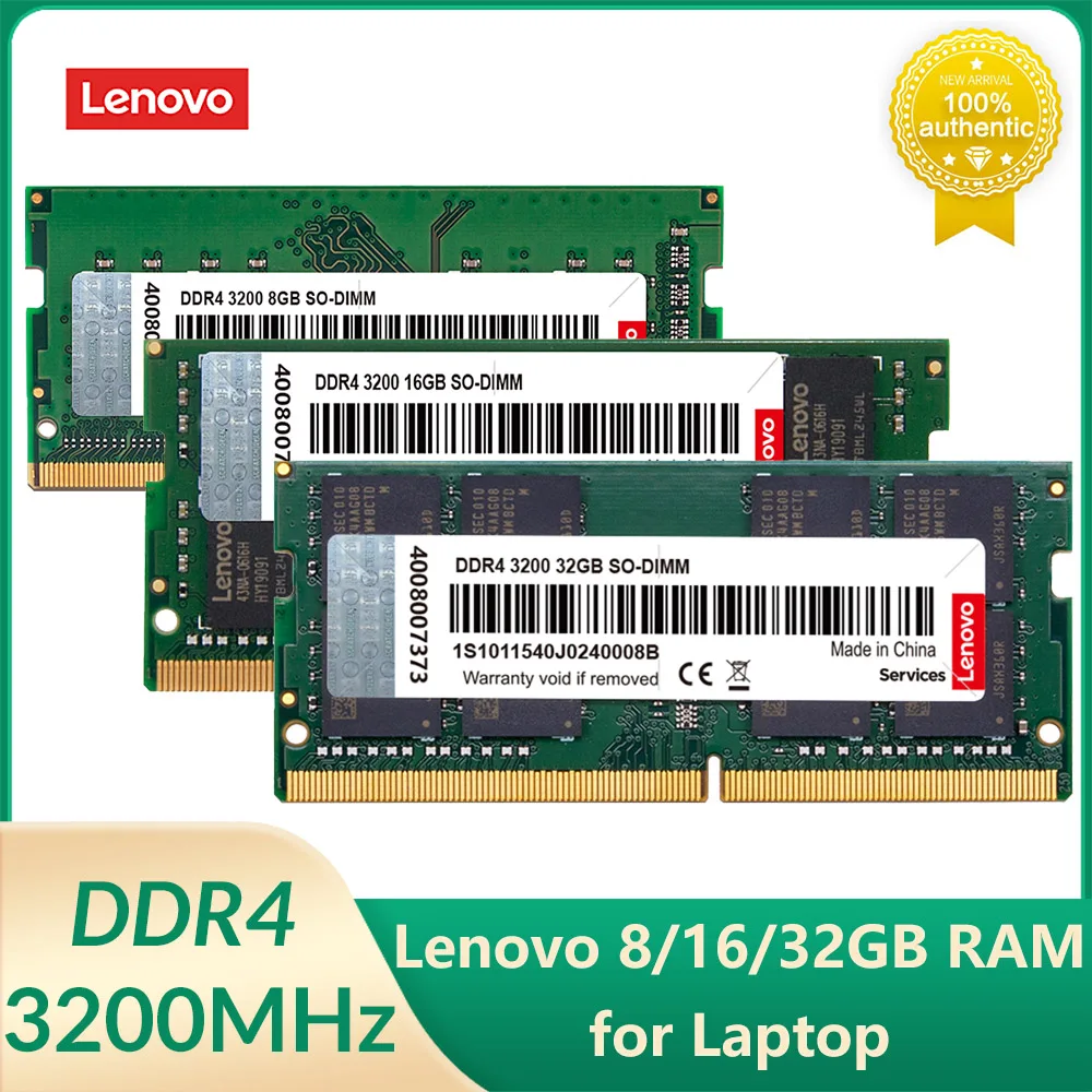 Lenovo Memory DDR4 3200MHz 8GB 16GB 32GB Laptop RAM 260pin SO-DIMM