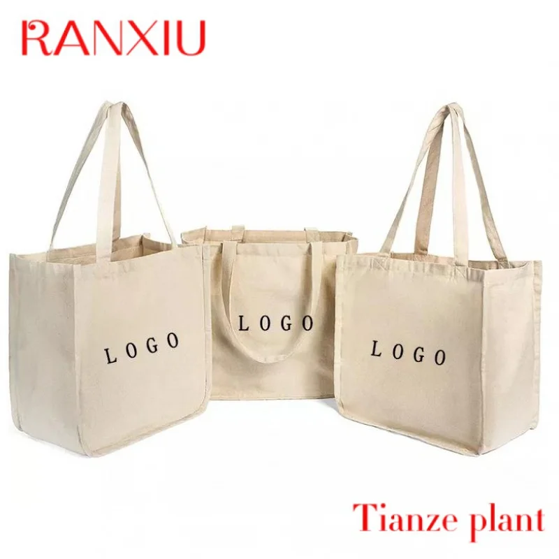 

Custom Eco Friendly Custom Logo Printed Recyclable Promotional Shopping Tote Cotton Canvas Bag