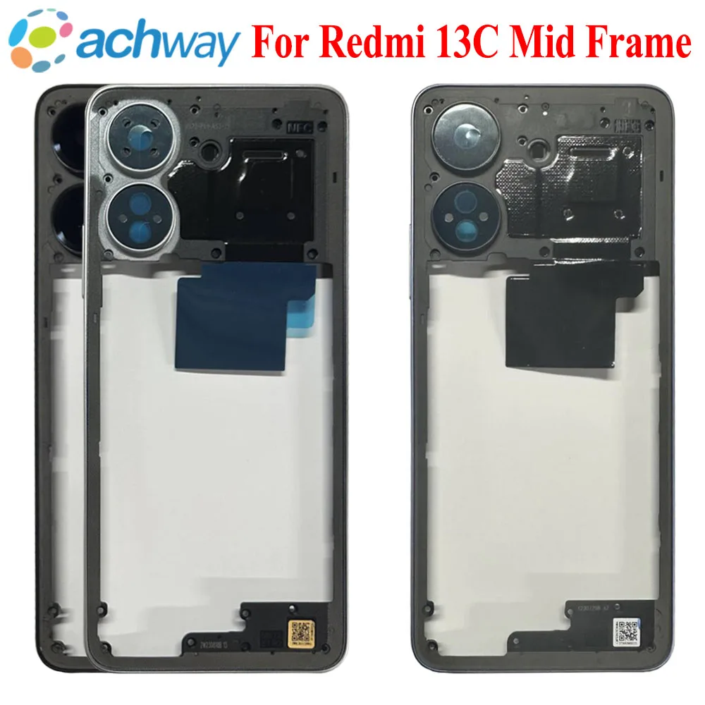 

For Xiaomi Redmi 13C 23100RN82L Middle Frame Rear Bezel Plate Chassis Housing Back Frame Replacement Parts For Redmi 13C Frame