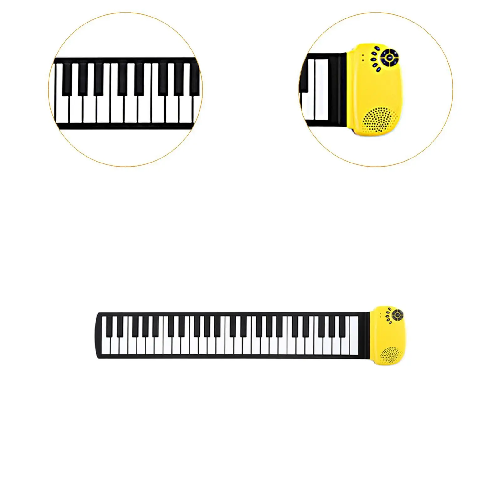 49 Key Roll up Keyboard Piano,Tabletop Keyboard Piano,100 Tones 10 Demo Songs,Electronic Hand Roll Piano for Adults Gift Kids