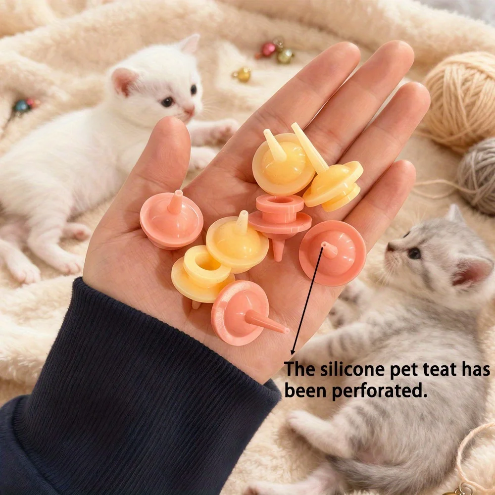 Animal Silicone Feeding Nipples - Pack of 10 for Multi-Use Feeding and Care