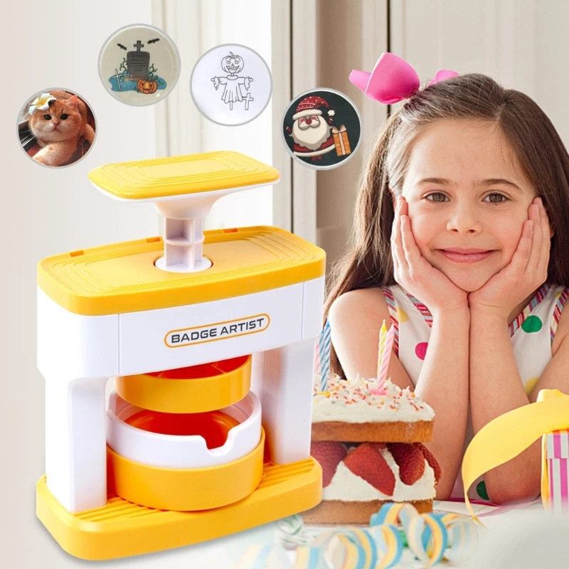 Button Maker Machine Safe and Durable Badge Maker Press Machine for Party Souvenirs Commemoration with Multiple Sizes