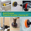 UNTIOR Electric Drill Brush Attachment Set Power Scrubber Brush Car Polisher Kitchen Bathroom Cleaning Kit Toilet Cleaning Tools 3