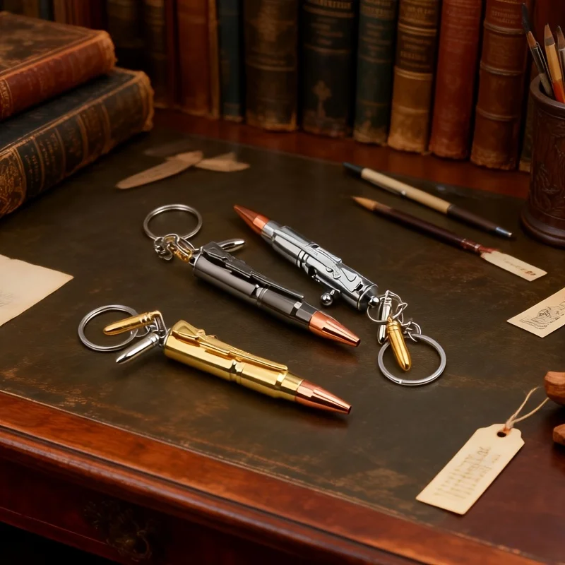 Confezione da 1 penna a sfera compatta ed elegante, utilizzabile per scrivere e come portachiavi, perfetta per insegnanti e studenti, strumento di scrittura professionale, regalo elegante e raffinato, strumento di scrittura per firma in stile vintage. | Penne decorative creative, ideali per il rientro a scuola, Natale e articoli di cancelleria per le festività, con un design elegante, punta fine, scrittura fluida e perfette per firme, un must per gli studenti e una scelta top per gli appassionati di cancelleria. - immagine 5