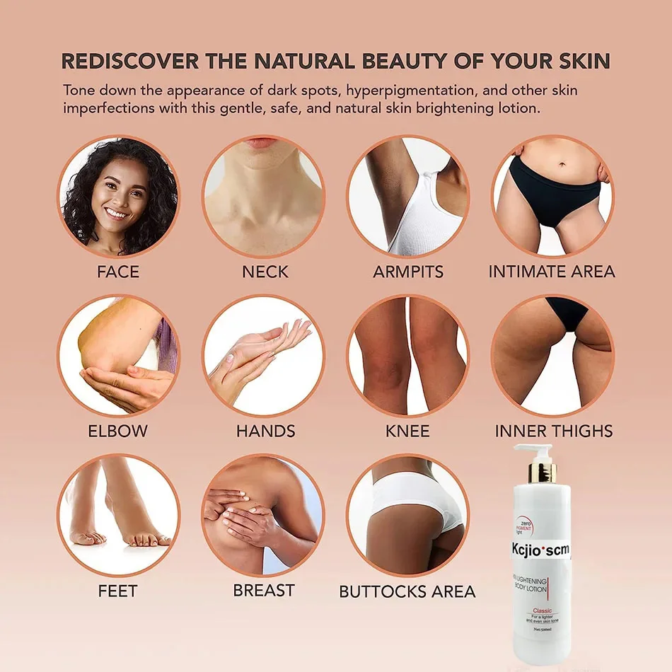 500ml Fast Whitening Cream For Dark skin Kojic Sen Moisturizing Lightening Body Lotion Skin Care for Flawless Even Skin Tone 5