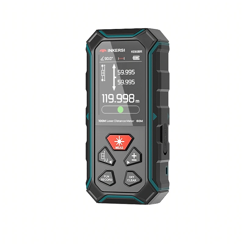 INKERSI デュアルレーザー距離計 ±2 ミリメートル精度双方向距離計 60-200 メートル簡単操作耐久性のある高速測定ツール