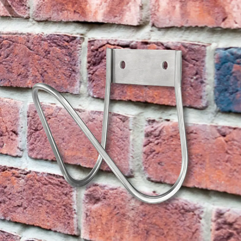 Stainless Steel Garden Hose Holder Wall Mount Garden Hose Hook Water Hose Holder for Outside Yard
