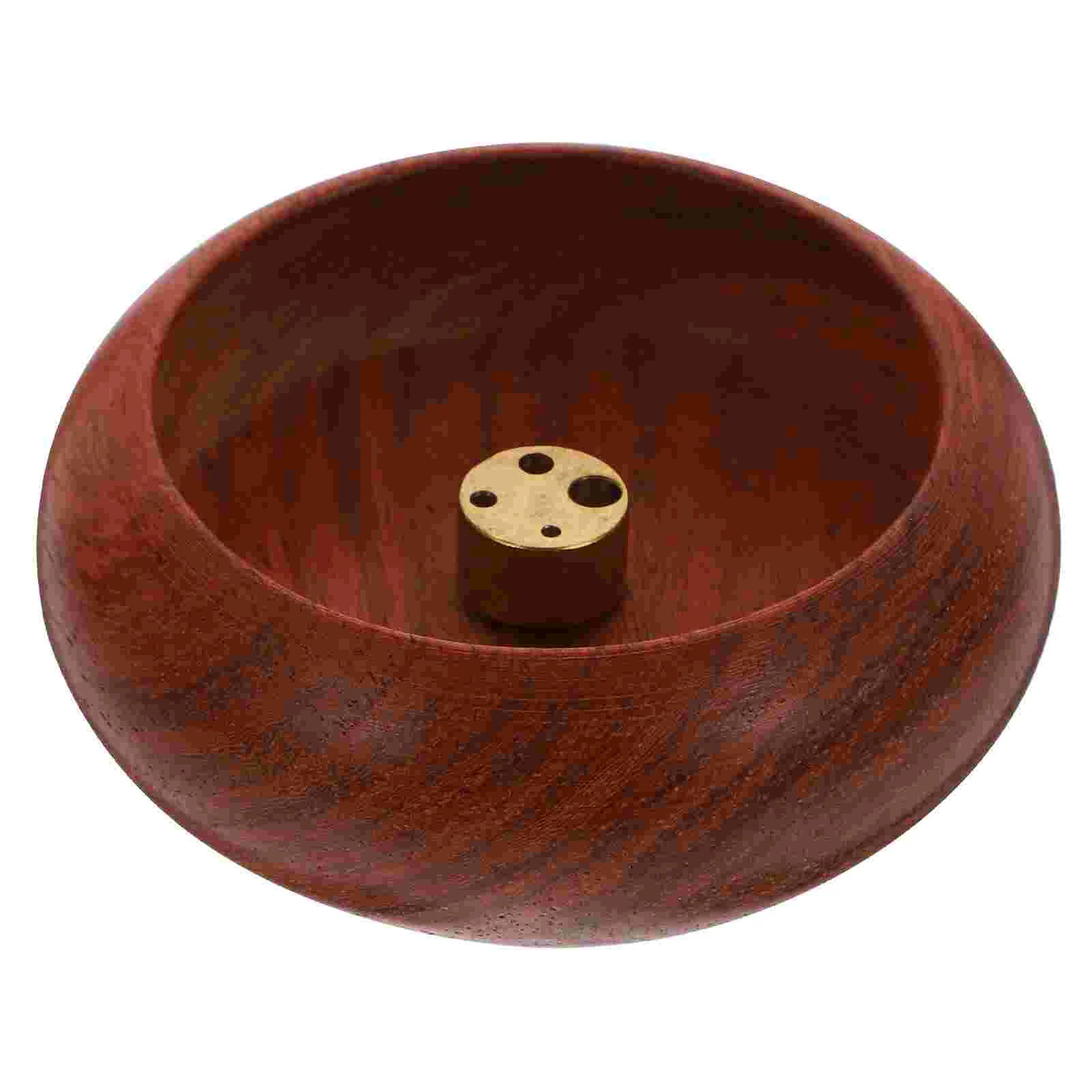 

Bowl Incense Seat Decorative Stand Burning Base Wooden Mini Crafts Rosewood Creative Holder