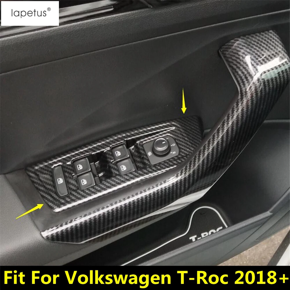 car-door-armrest-window-switch-control-panel-cover-trim-carbon-fiber