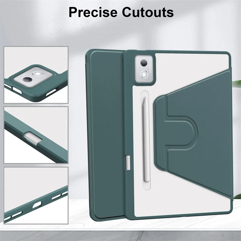 Enhanced Rotating Tablet Case with Pencil Holder